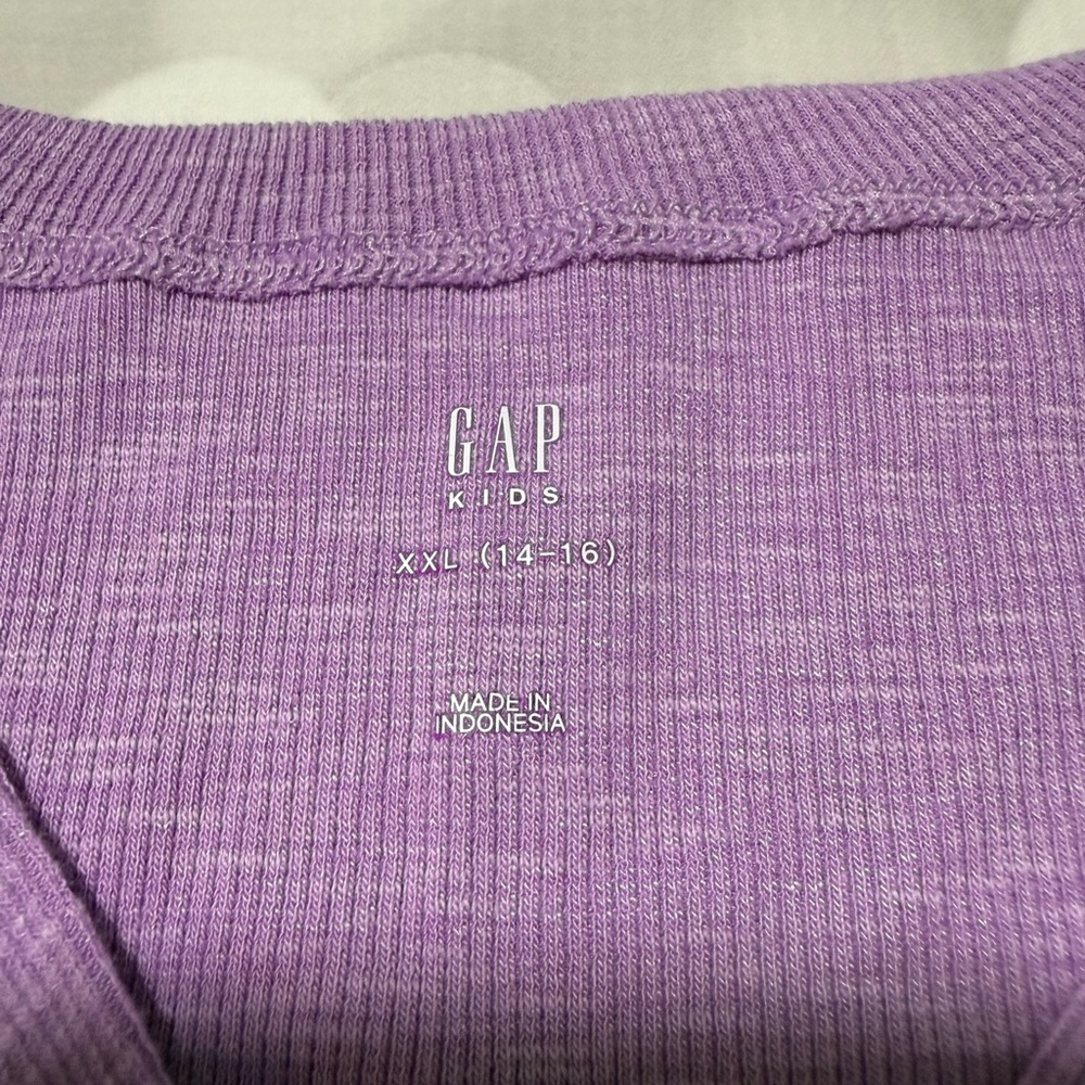 Purple Ruffle Sleeve Girl’s Top - Picture 3 of 4